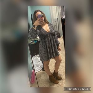 Long sleeved shirt dress